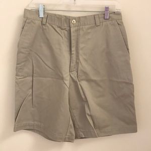 Khaki twill Nike flat front shorts